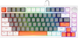 Magnetisk gamingtastatur astral white med outemu white jade-switches, rgb og pbt-taster