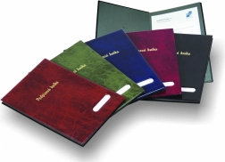 Signaturbog, blank sort med 14 opdelerblade