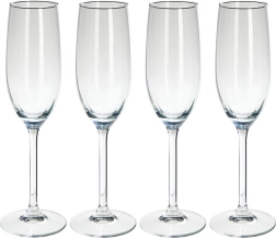 Glas champagneglas 210 ml, sæt med 4 stk.