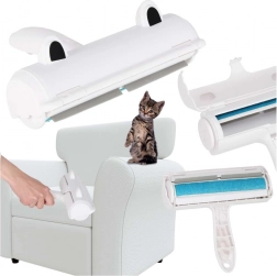 Fjernelse af dyrehår til tøj og polstring, hvid/blå, genanvendelig rulle