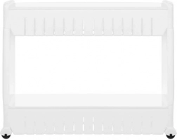 Mobil køkken- eller badeværelseshylde på hjul, hvid