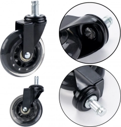 Gummihjul til stol transparent stille