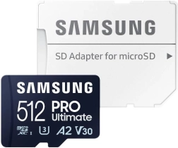 Samsung microSD-kort Pro Ultimate 512 GB + adapter