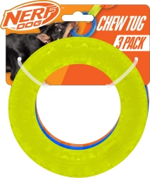 Nerf Dog sæt af gennemsigtige apporteringsringe med pigge 12,5 cm (3 stk)