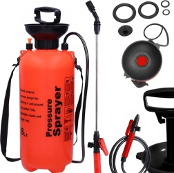 8 l have-tryksprøjte med lang lanse og skulderrem