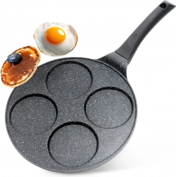 Granitpande til æg med 4 huller BLACK LINE 26 cm