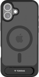 Torras Pstand etui til iPhone 16 sort