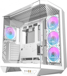 Computer case Darkflash med RGB blæsere og GPU-holder hvid