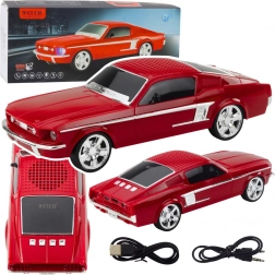 Trådløs WSTER-højttaler formet som bil med LED-lys