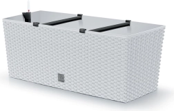 Selvvandende altankasse Rato case 60 cm hvid