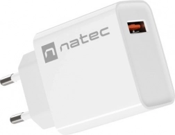 væglader NATEC Ribera 1× USB‑A 18 W hvid