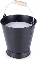 Duftende citronlys i metalspand 16 × 18 cm