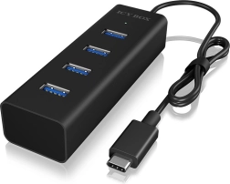ICY BOX 4-port USB‑C hub (USB 3.0, 5 Gbit/s)