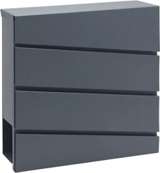 Postkasse i galvaniseret stål med avisholder