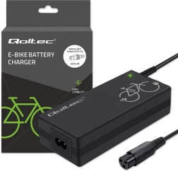 Oplader til elcykel 36 V (42 V, 2 A) med 3P‑GX16 stik + netkabel