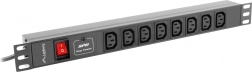 Lanberg rack-strømfordelingsliste PDU 19'' 1U, 16 A, 8× IEC C13, IEC C20-indgang, kabel 2 m, sort