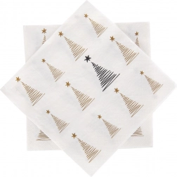 Papirservietter til højtider med træmotiv, 3-lags, 33 × 33 cm, 20 stk.