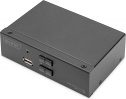 2-port KVM-switch DisplayPort 4K 60 Hz med USB og lyd