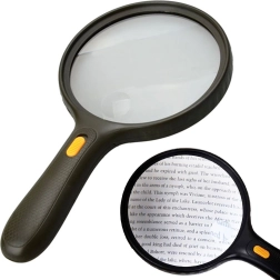 Håndholdt lup med belysning