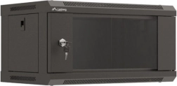 Væghængt rackskab 4U 19" Lanberg WF03, sort, glasdør