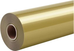Termotransferfolie HTVRONT Pure guld 30,5 cm × 1,8 m