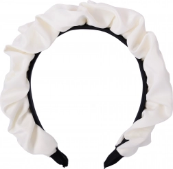 Satin hårbøjle - hvid