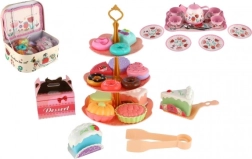 Børnesæt i blik med te i kuffert