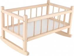 Trævugge til dukker