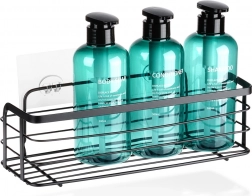 Selvklæbende metal brusehylde Vilde, sort