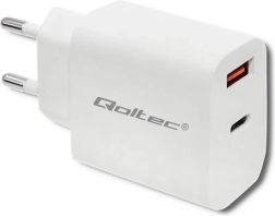 Vægoplader 18W USB-C PD og QC 3.0 Hvid