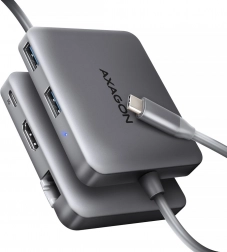 Axagon HMC-5HL USB-C hub 5-i-1 med HDMI 4K/60 Hz, GLAN og PD 100 W