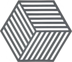 Grydelap/underlag Zone Hexagon til varme gryder og fade – Mørkegrå
