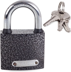 Hængelås 50 mm med hærdet bøjle og 3 nøgler