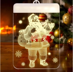 Jul 3D glas dekoration til vindue