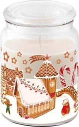 Duftlys i glas med låg Peberkageby 510 g