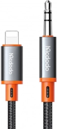 Audiokabel Mcdodo Lightning til 3,5 mm AUX, 1,8 m, sort