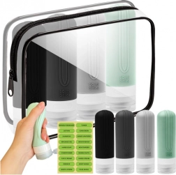 Trizand 25760 rejsetoilettaske med flasker til kosmetik