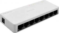 Netværksswitch QOLTEC 8× RJ45, 100 Mb/s fast ethernet LAN