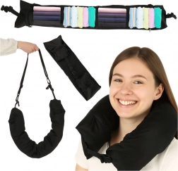 Rejsepude med opbevaringsplads sort