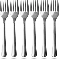 Sæt med 6 dessertgafler i rustfrit stål