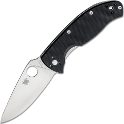 Spyderco Tenacious foldekniv, glat æg, satin, sort G10