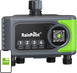Vandingscontroller med 4 zoner og Wi‑Fi‑gateway RAINPOINT
