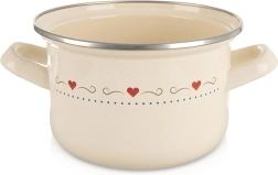 Emaljeret gryde TONCA 16 cm, 1,4 l – cremefarvet