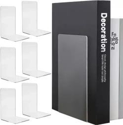 Gennemsigtige bogstøtter RUHHY – sæt med 6 stk.