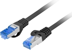 Patchcord kat. 6a S/FTP LSZH CCA 0,25 m sort støvle