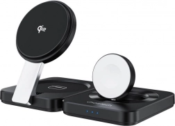 Sammenklappelig magnetisk trådløs oplader 3-i-1 CHOETECH Qi2 til iPhone, Apple Watch og AirPods