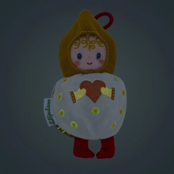 Jule plysbpynt hvid alfepige Mimmi Lilliputiens