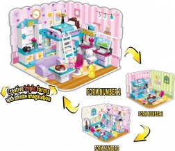 QMAN Ubegrænsede idéer pigesoveværelse 3-i-1 byggesæt (194 dele)