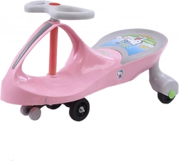 Gravitationsløbecykel med lysende hjul pudderrosa