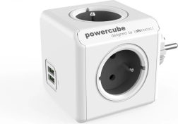 Stikdåse-fordeler PowerCube Original USB, grå